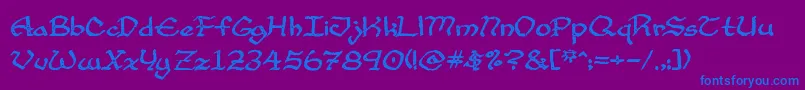 CupAndTalon Font – Blue Fonts on Purple Background