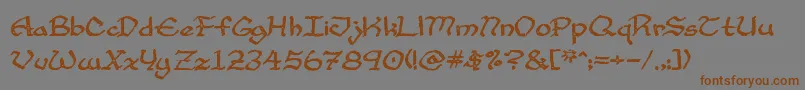 CupAndTalon Font – Brown Fonts on Gray Background