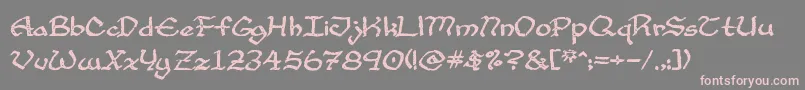 CupAndTalon Font – Pink Fonts on Gray Background