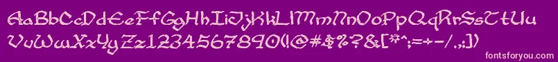 CupAndTalon Font – Pink Fonts on Purple Background