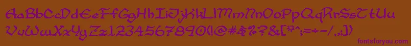 CupAndTalon Font – Purple Fonts on Brown Background