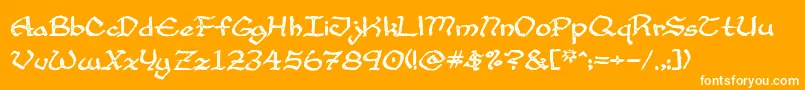 CupAndTalon Font – White Fonts on Orange Background