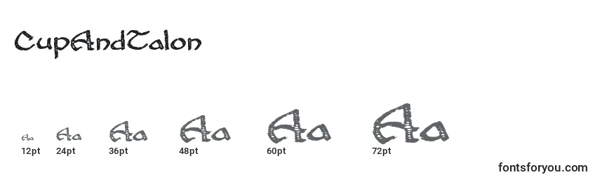 Размеры шрифта CupAndTalon