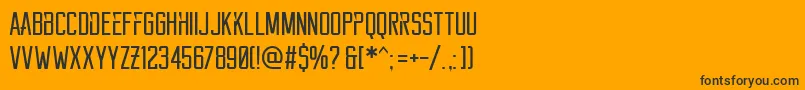 Reckoner Font – Black Fonts on Orange Background