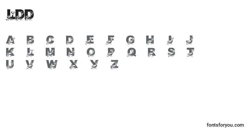 Czcionka LmsDaddyDeer – alfabet, cyfry, specjalne znaki
