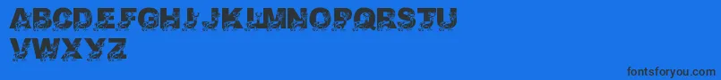 LmsDaddyDeer Font – Black Fonts on Blue Background