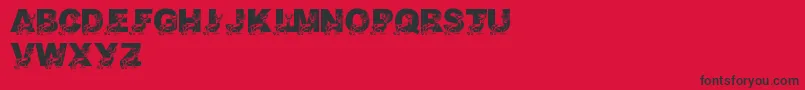 LmsDaddyDeer Font – Black Fonts on Red Background