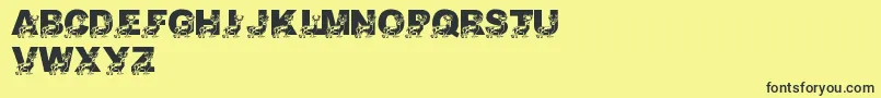 LmsDaddyDeer Font – Black Fonts on Yellow Background