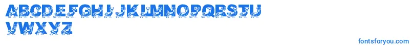 Шрифт LmsDaddyDeer – синие шрифты на белом фоне