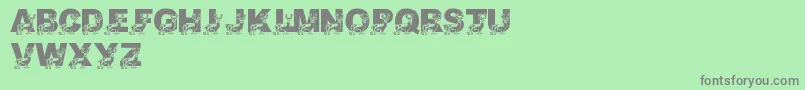 LmsDaddyDeer Font – Gray Fonts on Green Background