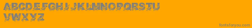 LmsDaddyDeer Font – Gray Fonts on Orange Background