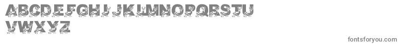 LmsDaddyDeer-fontti – harmaat kirjasimet valkoisella taustalla