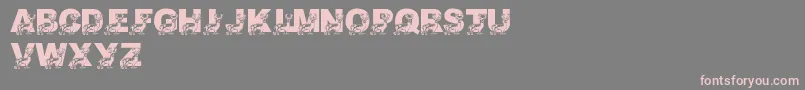 LmsDaddyDeer-fontti – vaaleanpunaiset fontit harmaalla taustalla