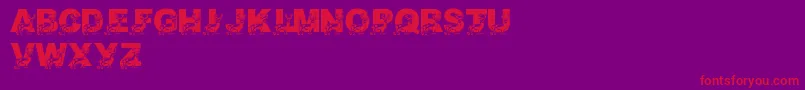 LmsDaddyDeer Font – Red Fonts on Purple Background