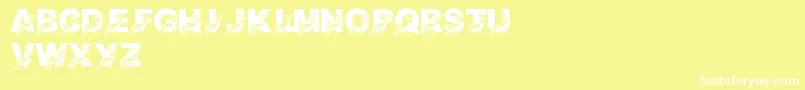 LmsDaddyDeer Font – White Fonts on Yellow Background