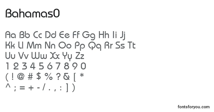 Fuente Bahamas0 - alfabeto, números, caracteres especiales