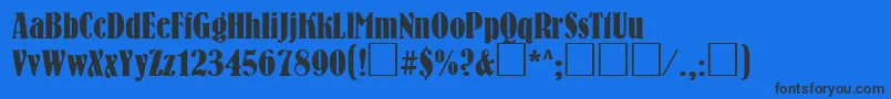 BrnC Font – Black Fonts on Blue Background