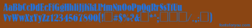 BrnC Font – Blue Fonts on Brown Background