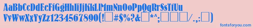 BrnC Font – Blue Fonts on Pink Background
