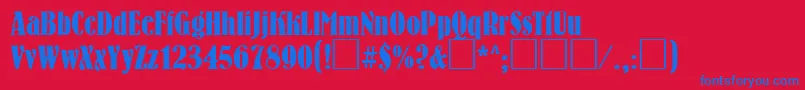 BrnC Font – Blue Fonts on Red Background