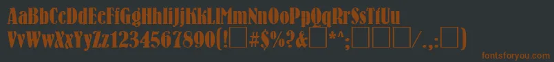 BrnC Font – Brown Fonts on Black Background