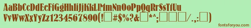 BrnC Font – Brown Fonts on Green Background