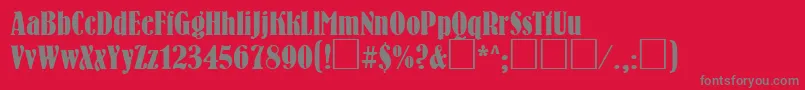BrnC-fontti – harmaat kirjasimet punaisella taustalla