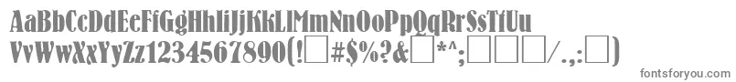BrnC Font – Gray Fonts on White Background