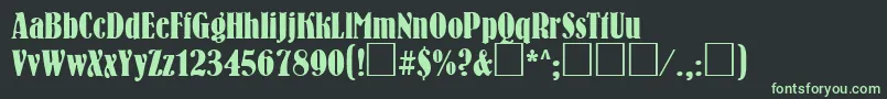BrnC Font – Green Fonts on Black Background