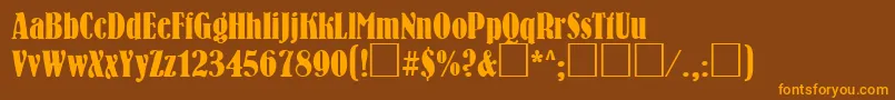 BrnC Font – Orange Fonts on Brown Background