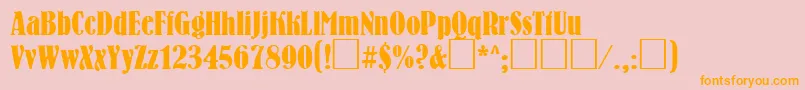 BrnC Font – Orange Fonts on Pink Background