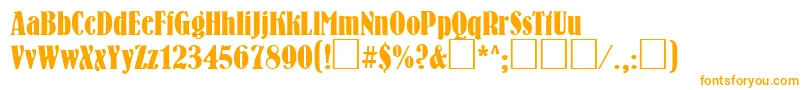 Czcionka BrnC – pomarańczowe czcionki