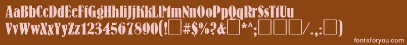 BrnC Font – Pink Fonts on Brown Background