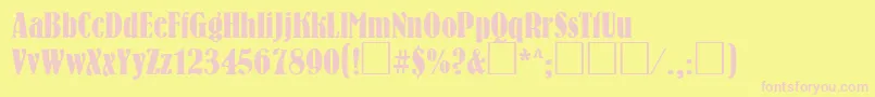 BrnC Font – Pink Fonts on Yellow Background