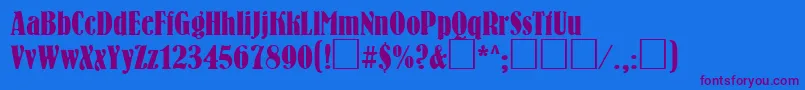 BrnC Font – Purple Fonts on Blue Background