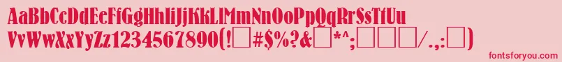 BrnC Font – Red Fonts on Pink Background