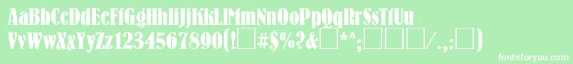 BrnC Font – White Fonts on Green Background