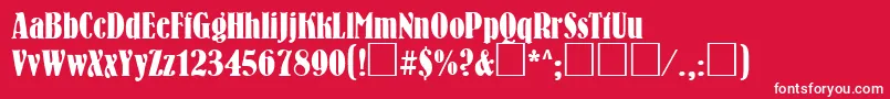 BrnC Font – White Fonts on Red Background