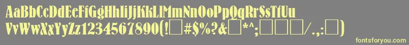BrnC Font – Yellow Fonts on Gray Background