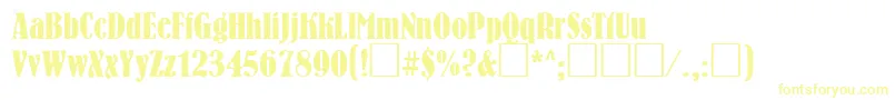 BrnC Font – Yellow Fonts on White Background