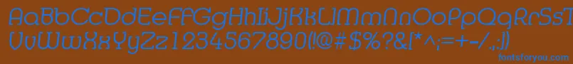 MediaItalic Font – Blue Fonts on Brown Background
