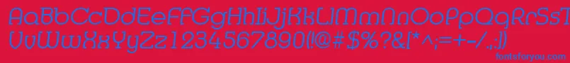 MediaItalic Font – Blue Fonts on Red Background