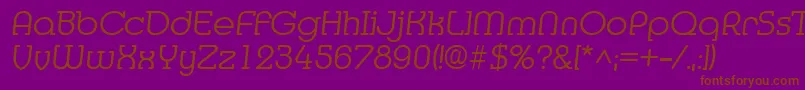 MediaItalic Font – Brown Fonts on Purple Background