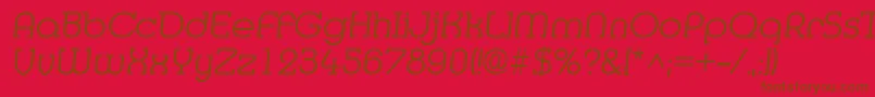 MediaItalic Font – Brown Fonts on Red Background
