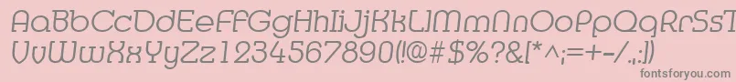 MediaItalic Font – Gray Fonts on Pink Background