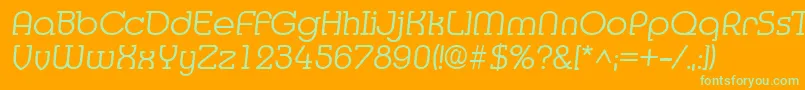 MediaItalic Font – Green Fonts on Orange Background