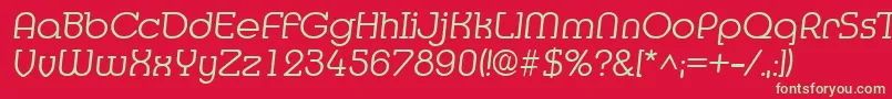 MediaItalic Font – Green Fonts on Red Background