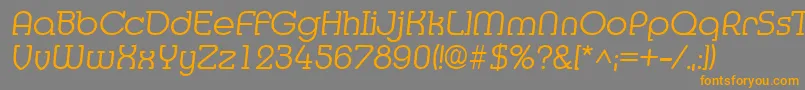 MediaItalic Font – Orange Fonts on Gray Background