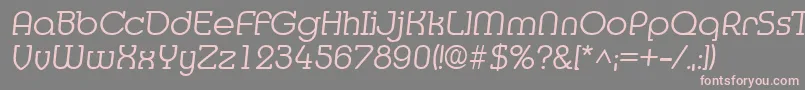 MediaItalic Font – Pink Fonts on Gray Background