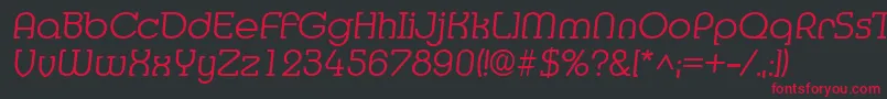 MediaItalic Font – Red Fonts on Black Background